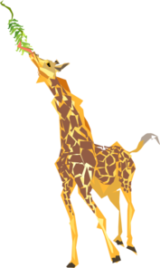 Giraffe Eating Leaves Clip Art